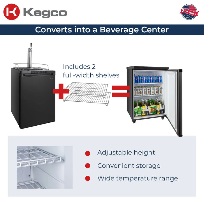 Kegco Full-Size Single Tap Digital Kegerator