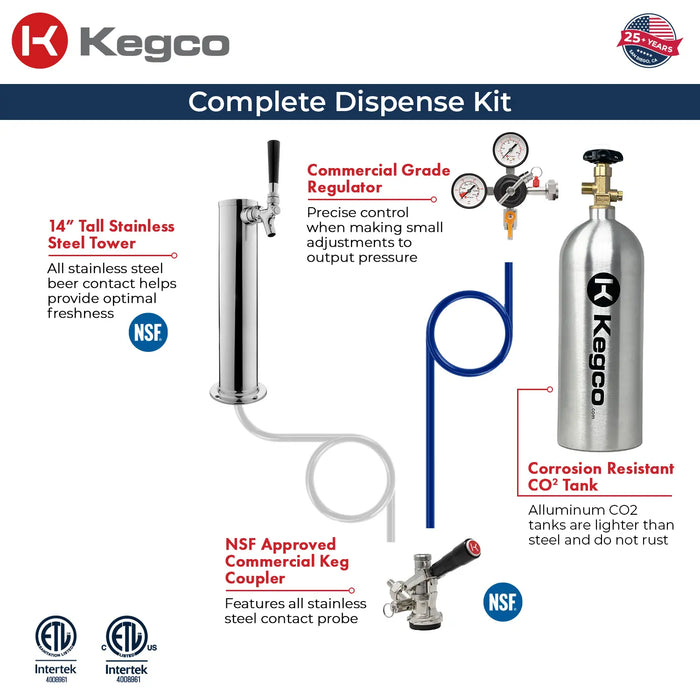 Kegco Full-Size Single Tap Digital Kegerator