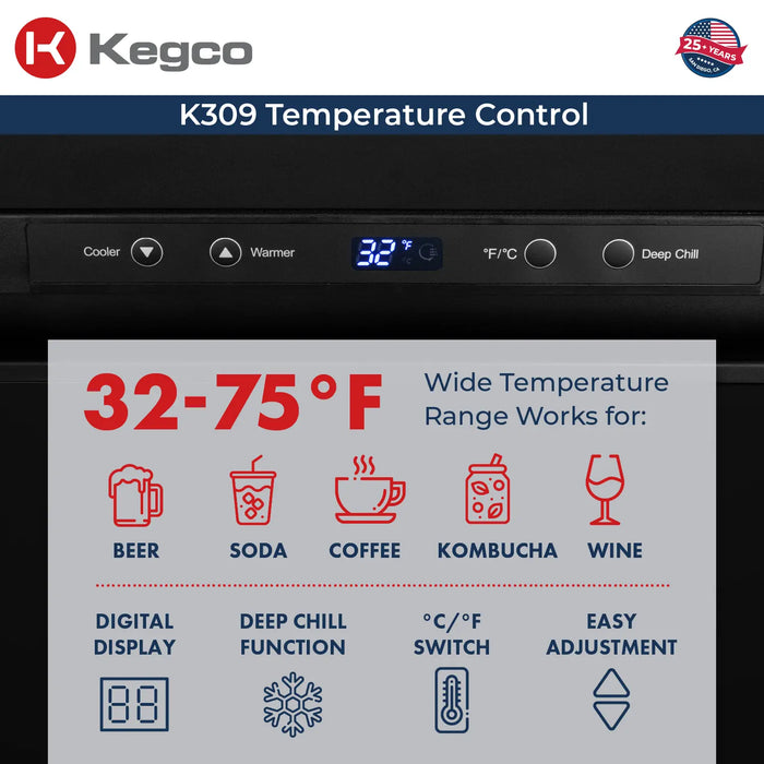 Kegco Full-Size Single Tap Digital Kegerator